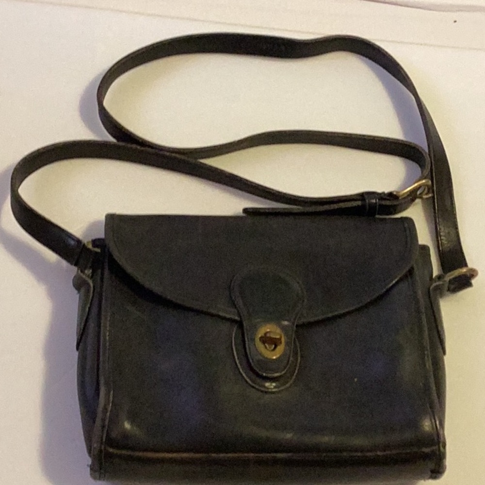 Vintage Black Crossbody Leather Bag